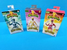 Lot of 3 Hasbro Mighty Morphin Power Rangers Red Yellow Black Ranger Figures