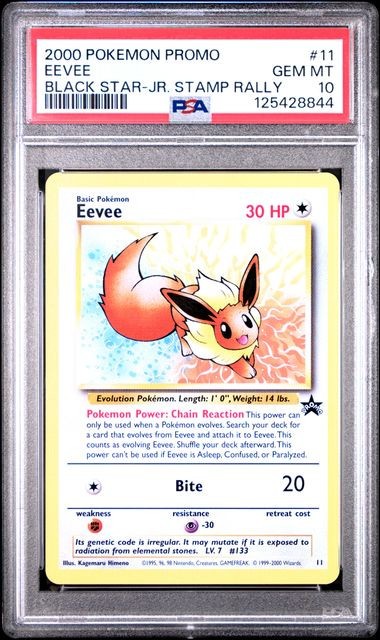 PSA 10 Eevee JR Stamp Rally Black Star Promo #11 Pokémon 2000 | eBay