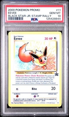 PSA 10 Eevee JR Stamp Rally Black Star Promo #11 Pokémon 2000 | eBay
