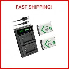 Kastar 2-Pack NP-BX1 Battery and LTD2 USB Charger Replacement for Sony Cyber-Sho