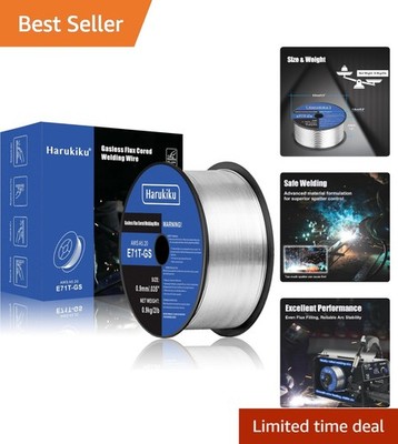 E71T- .035 Inch Flux Core Welding Wire - Low Splatter for Smooth Welds
