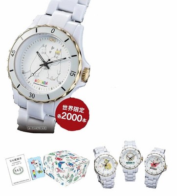 Moomin 70th Anniversary Ceramic Watch White Diamond Bezel Hybrid New
