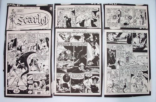 Joe Simon Estate Harvey 1940s Proof Pages Scarlet Arrow Bob Powell (10 pgs)