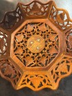Vintage hand carved wood plate/intake bowl — photo 9