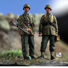 Homemade 1/72 German Armored Division Infantry 2 Soldiers Finished Colored Model
