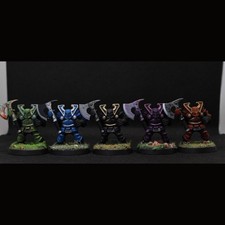 Warhammer Chaos Warrior Starter Set, Plástico, Vintage, Pintado, TTR, 32mm Redondo