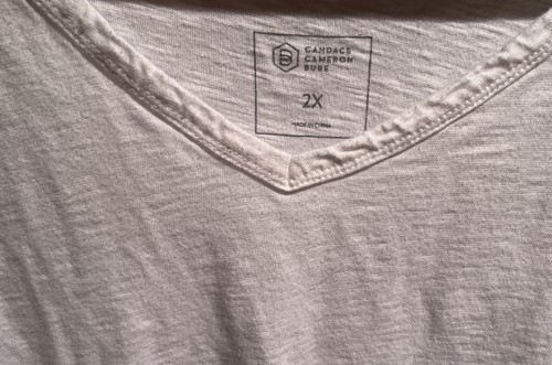 Candace Cameron Bure White V-Neck Top-Women’s 2X - Picture 2 of 9