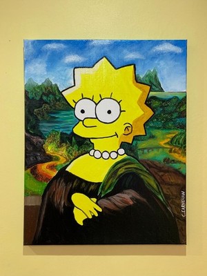 Die Simpsons - Lisa Simpson - Mon Lisa - Gemälde 
