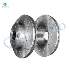 Front Drilled Slotted Brake Disc Rotors 295mm For 2008-2012 Mercedes-Benz C300