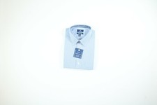 Mens George Blue Stripe Button Up Shirt Stretch Collar Wrinkle Resistant NEW