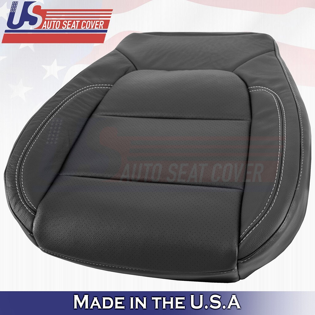 2019 to 2023 For Chevy Silverado Front Set Bottoms Perf Leather Cover Black