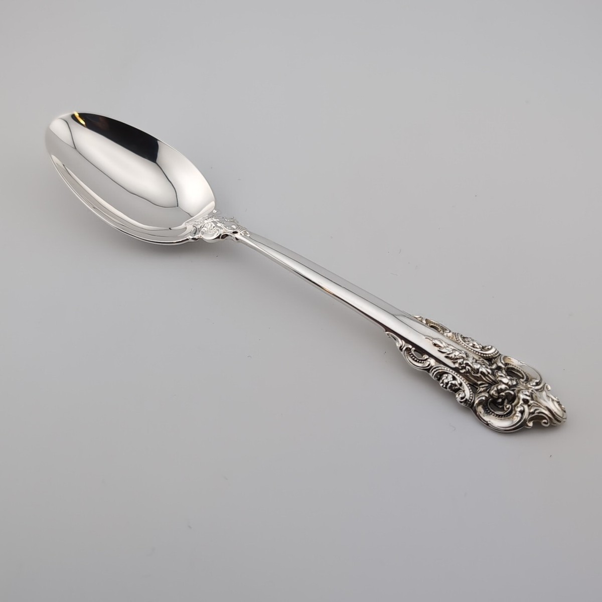 Wallace Grande Baroque Sterling Silver Oval Soup Dessert Spoon
