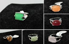 Ring Damen Harz-Stein Silber Damenring NEU