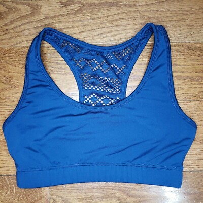 Zyia Active Women's Mesh Racerback Bomber Bra RC Blue Size