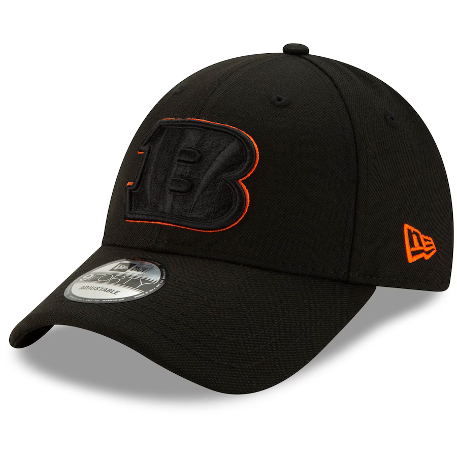 New Era Black Cincinnati Bengals Primary Logo Momentum 9FORTY Snapback Hat - NEW