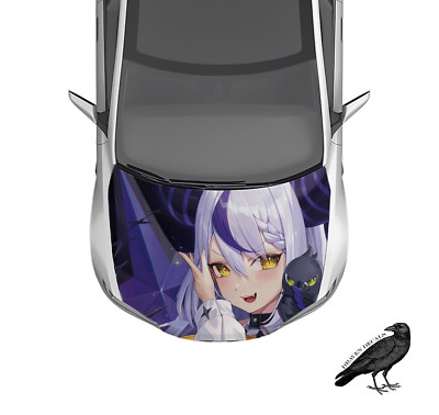 La+ Darkness Vtuber Anime Hood Wrap Weatherproof Vinyl Car Decal 50'' X 65''