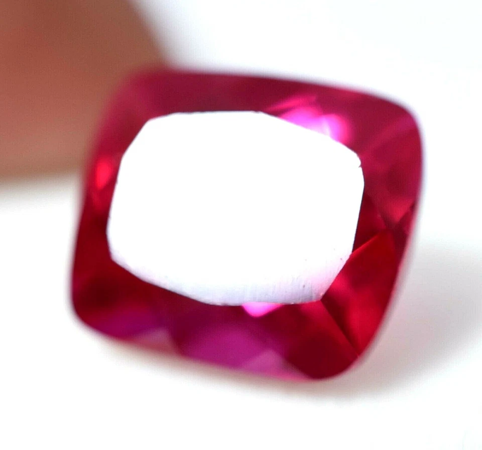 7.25 Ct Natural Pinkish Red Ruby Cushion Cut GGL Certified Treated Gemstone - Image 2 of 4