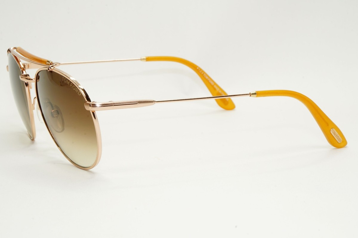 Tom Ford Sunglasses Colin Gold Brown Gradient Small Pilot TF 338