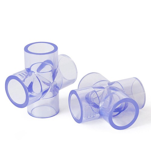 Transparency PVC Pipe Connector Water Tube Adpater Hose Fitting 20-110mm Diamter - Picture 5 of 40