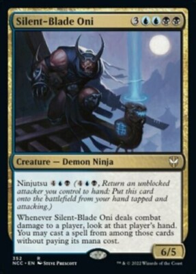 1x SILENT-BLADE ONI - Commander - MTG - NM - Magic the Gathering