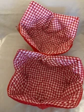 Lot of 2 Campbell's Soup Bowl Cozy Red White Microwaveable