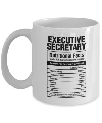Executive Secretary Nutritional Facts Coffee & Tea Gift Mug
