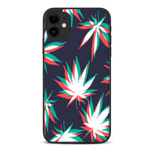 Skins Decal Wrap for Apple iPhone 11 - 3D Holographic Weed Pot Leaf