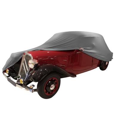 Autoabdeckung passend für Citroen Traction Avant für Innen Silbergrau NEU