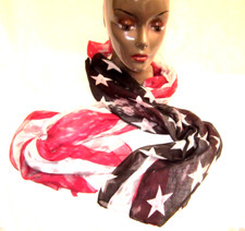 Unisex American Flag Camo Thin 55" Long x 47" Wide Scarf Face Covering-New v2