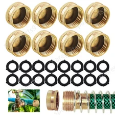 NEW Garden Hose End Caps with Washers Brass Fix Leaky Spigot Cap Set 3/4" Female