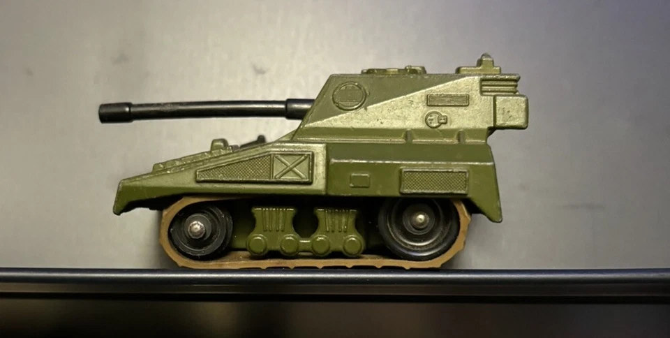 Matchbox Lesney Rolomatics Nº 70 SP Pistola Ejército Tanque Verde Lesney Pistas Originales Foto 4 de 4