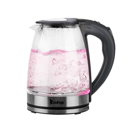 1.8L Electric Glass Kettle Cordless Fast Boil 7 Colors LED Light UK Plug 2000W - Picture 6 of 12
