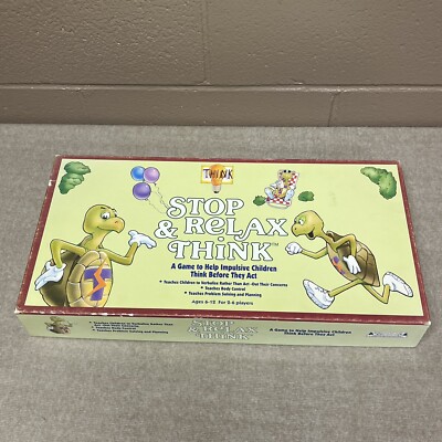 Stop & Relax Think Board Game Impulsive Behavior Therapy Ages 6-12 Complete