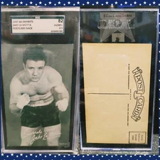 1947 Exhibits Postcard Back Jake LaMotta Raging Bull Boxer HOF SGC 6.5 Top Pop 