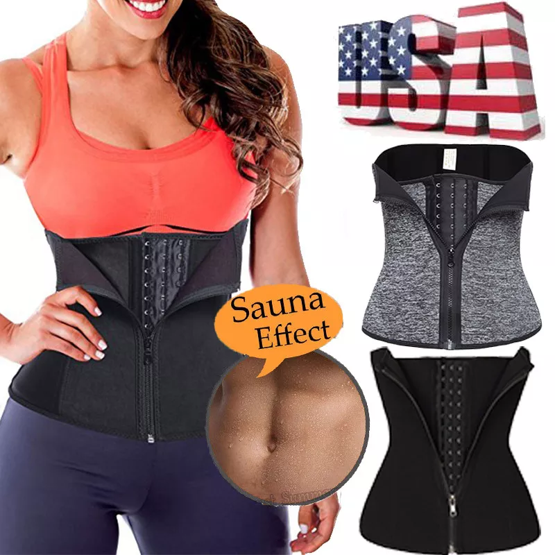 Waist Trainer Neoprene Belt Zipper Hooks Body Shaper Corset Girdle Slim Wrap HOT