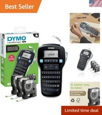 Versatile LabelMaker 160: Simplify Organization with QWERTY & 3 Label Cassettes