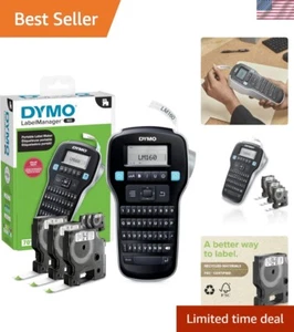 Versatile LabelMaker 160: Simplify Organization with QWERTY & 3 Label Cassettes