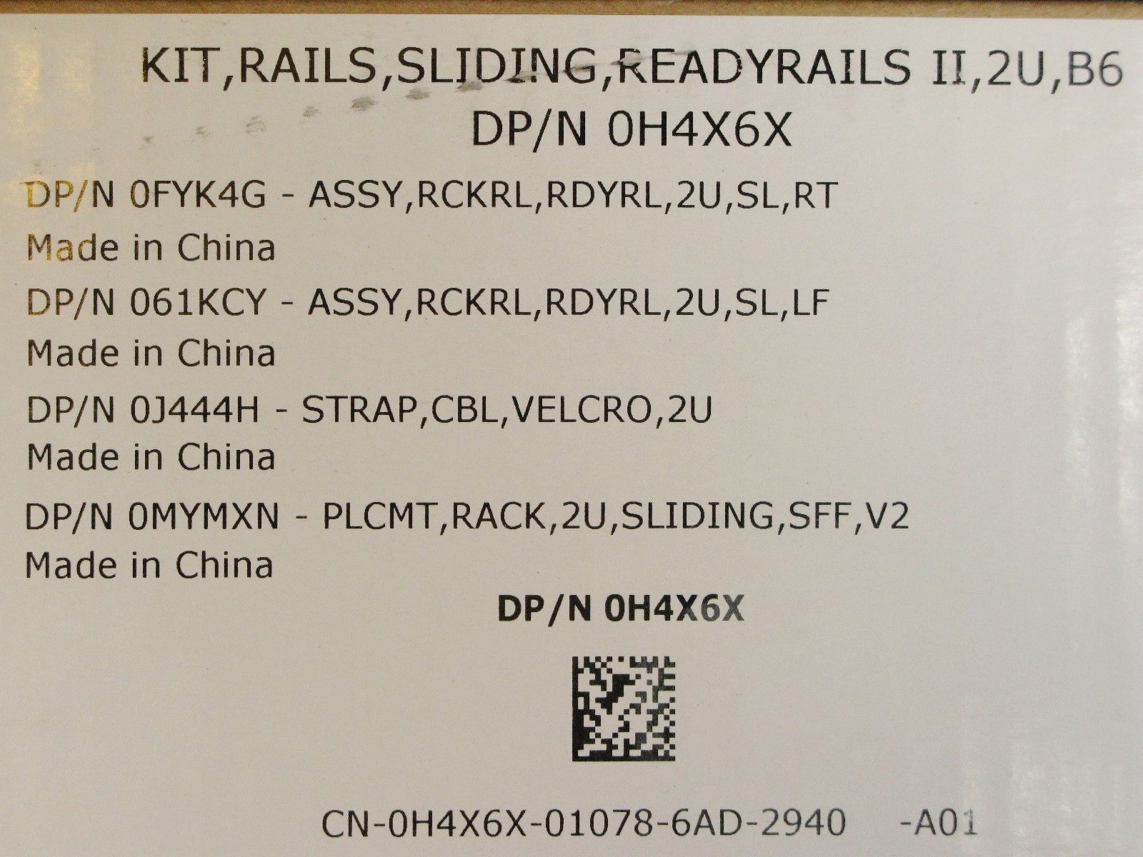 for Dell R730 R720 R720XD R520 R820 2U Sliding Ready Rail Kit 0PWN3 ...