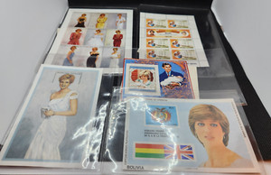 Set Of 5 Sheets of Princess Diana Stamps All With Certificate Of Authenticity