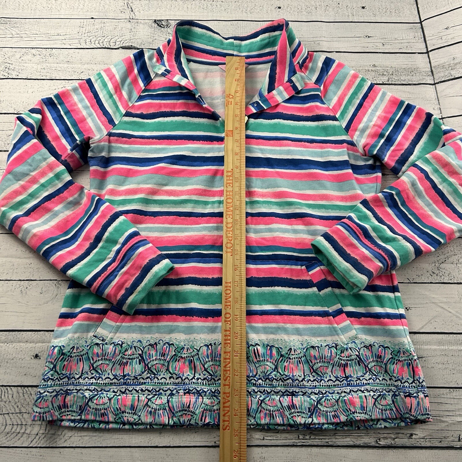 Lilly Pulitzer Striped Pullover Button Front Jack… - image 3