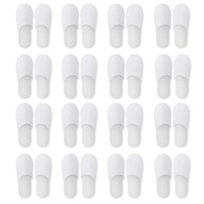 12Pair Whhite Slippers Slip Resistant Hotel Slippersfor Hotel Home Guest Use