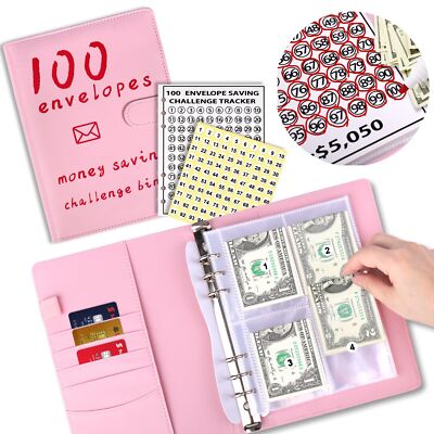 CULER A5 Pocket Binder Fermeture Éclair Enveloppes Pour 6