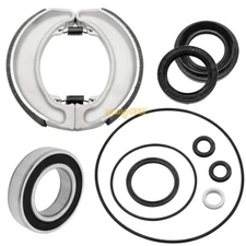 Rear Brake Drum Shoes Bearing Seals Kit for Honda Fourtrax 300 TRX300 1988-2000