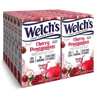 Welch's Cherry Pomegranate Singles To Go Drink Mix 72 Servings Aspartame Free