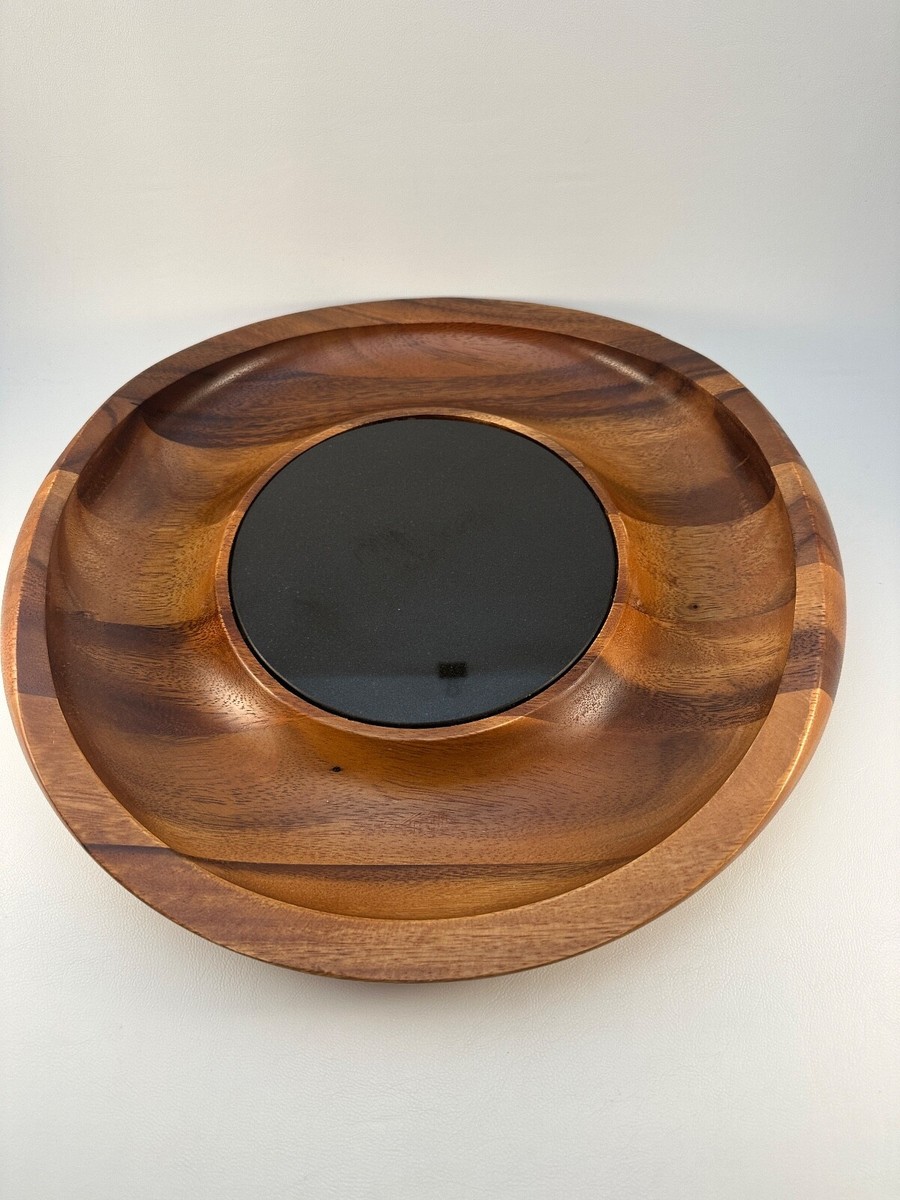 Nambe - Butterfly Cheese Board Tray - Acacia Wood - Black Granite