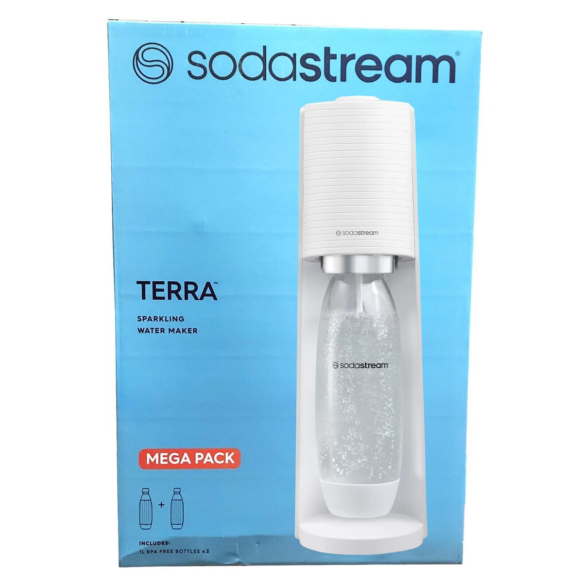 Sodastream Terra Sparkling Water Drink Maker Mega Pack Soda