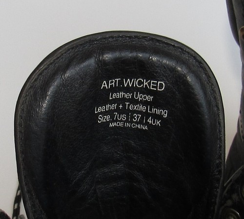 NakedWolfe Platform Sneakers Woman Boots Art Wicked leather Sz 7 - Picture 6 of 13