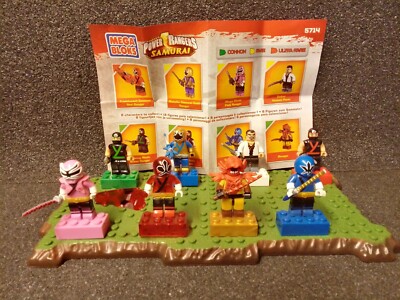 Mega Bloks Power Rangers Samurai, Serie 1 Figuren Komplettsatz. Mega Construx 