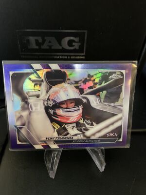2021 Topps Chrome Formula 1 F1 #37 Yuki Tsunoda Purple Refractor /399 RC