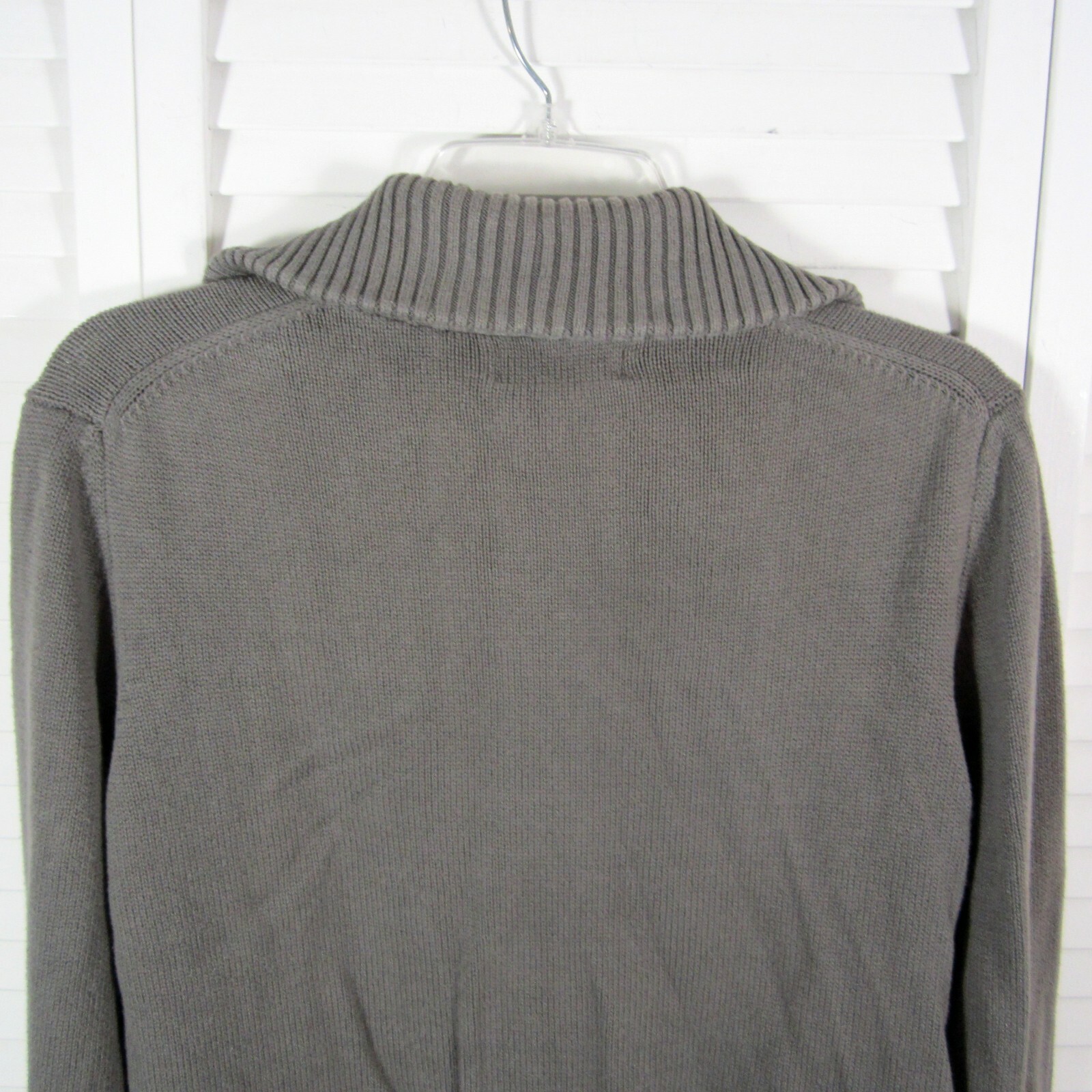 ZARA MAN Basic Mens Gray Full Zip Cable Knit Cott… - image 7
